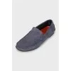 Men's dark blue moccasins