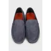 Men's dark blue moccasins