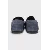 Men's dark blue moccasins