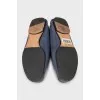 Men's dark blue moccasins