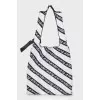 Black and white print shopper