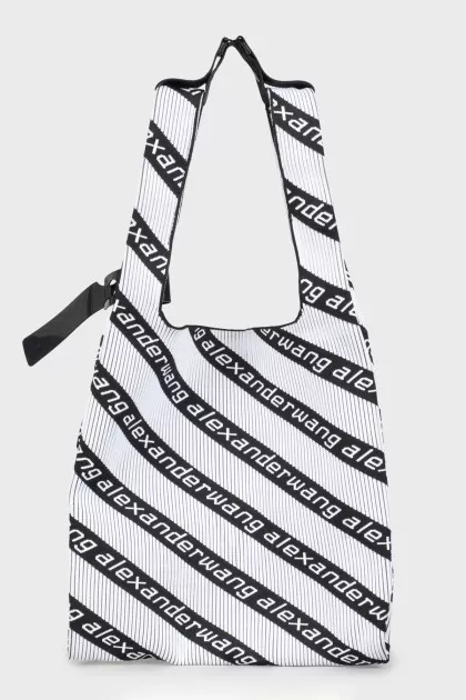 Black and white print shopper