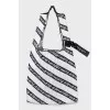 Black and white print shopper