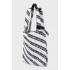 Black and white print shopper