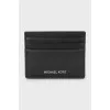 Men's leather cardholder with tag