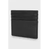 Men's leather cardholder with tag