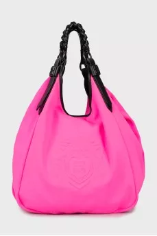 Bright pink hobo bag