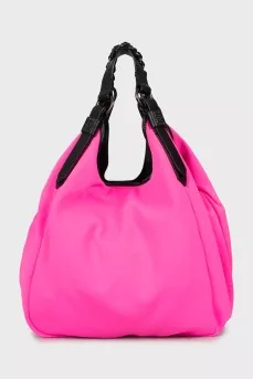 Bright pink hobo bag