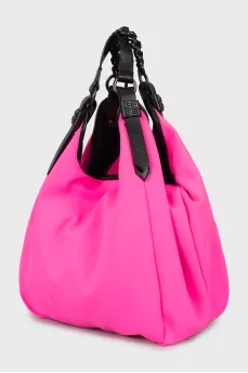 Bright pink hobo bag