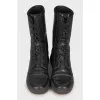 Leather lace-up boots