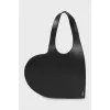 Black leather bag