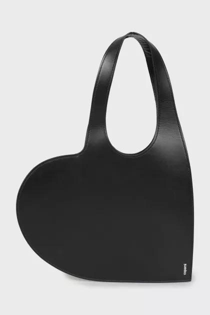 Black leather bag