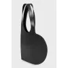 Black leather bag