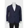 Men's checkered wool jacket