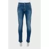 Men's jeans with silver hardware