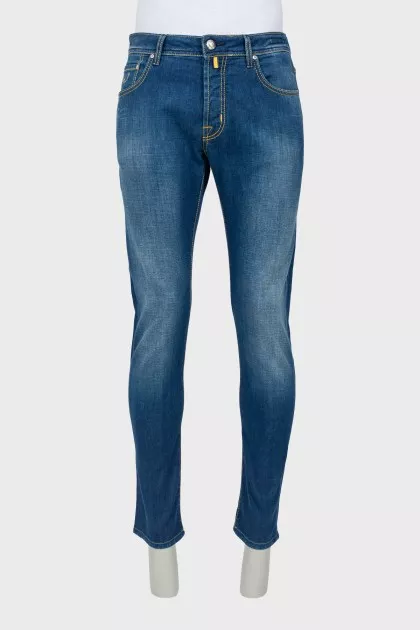 Men's jeans with silver hardware