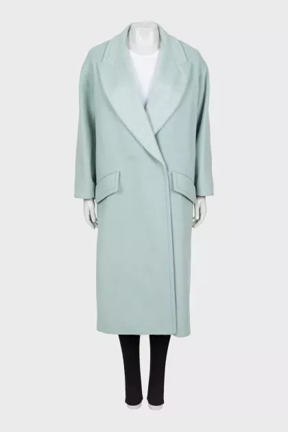 Turquoise wool coat