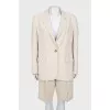 Beige cotton and linen suit