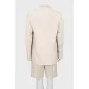 Beige cotton and linen suit