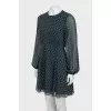 Dark green printed dress