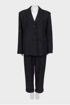 Navy blue suit with trousers