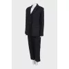 Navy blue suit with trousers