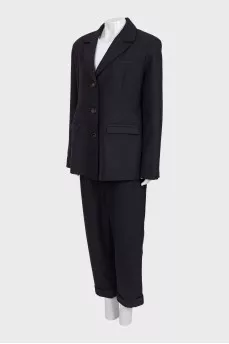 Navy blue suit with trousers