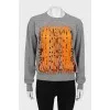 Decorated cashmere sweater