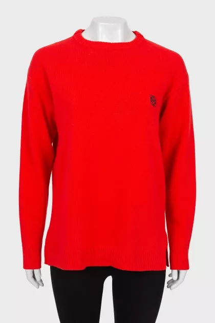 Red wool sweater