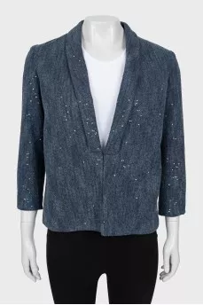Blue jacket with sequins
