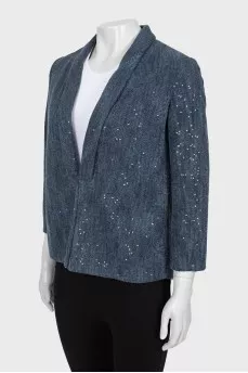 Blue jacket with sequins