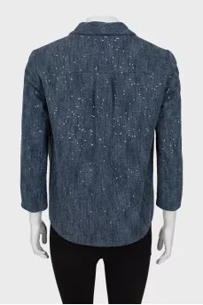 Blue jacket with sequins