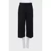 Wool black culottes