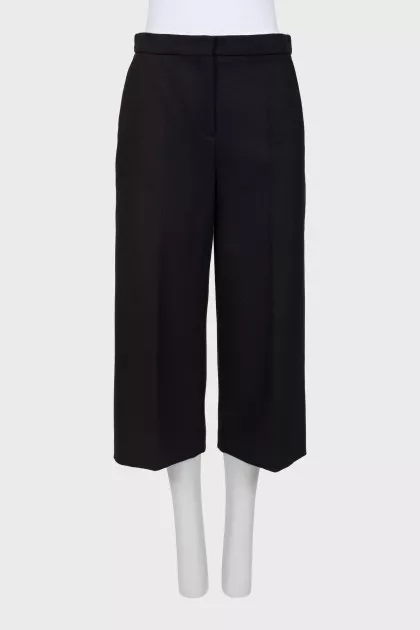 Wool black culottes