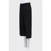 Wool black culottes