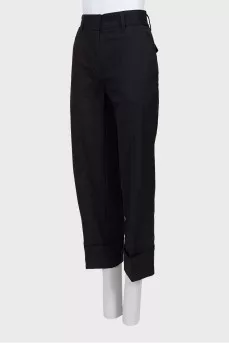 Black high-waisted trousers