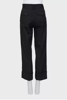 Black high-waisted trousers
