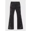 Black jeans with metallic rhinestones