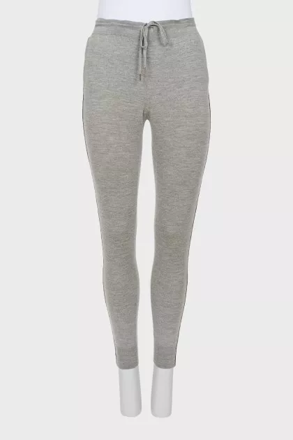 Wool and silk sweatpants