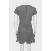 Gray dress with a patterned hem