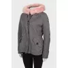 Parka decorated with pink fur