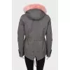 Parka decorated with pink fur