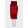 Wool midi skirt with pattern