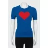 Knitted T-shirt with print