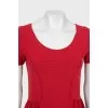 Red short sleeve dress