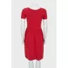 Red short sleeve dress