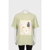 Green straight fit T-shirt