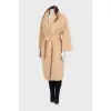 Beige short pile coat