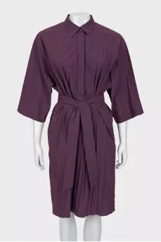 Purple dress with a belt