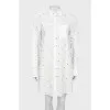 White printed dress with tag